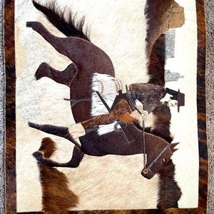 Hand made leather wall Art.